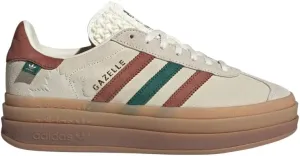 adidas Unisex Gazelle Shoes - Lifestyle, Athletic & Sneakers, Cream White / Wild Sepia / Collegiate Green, 9