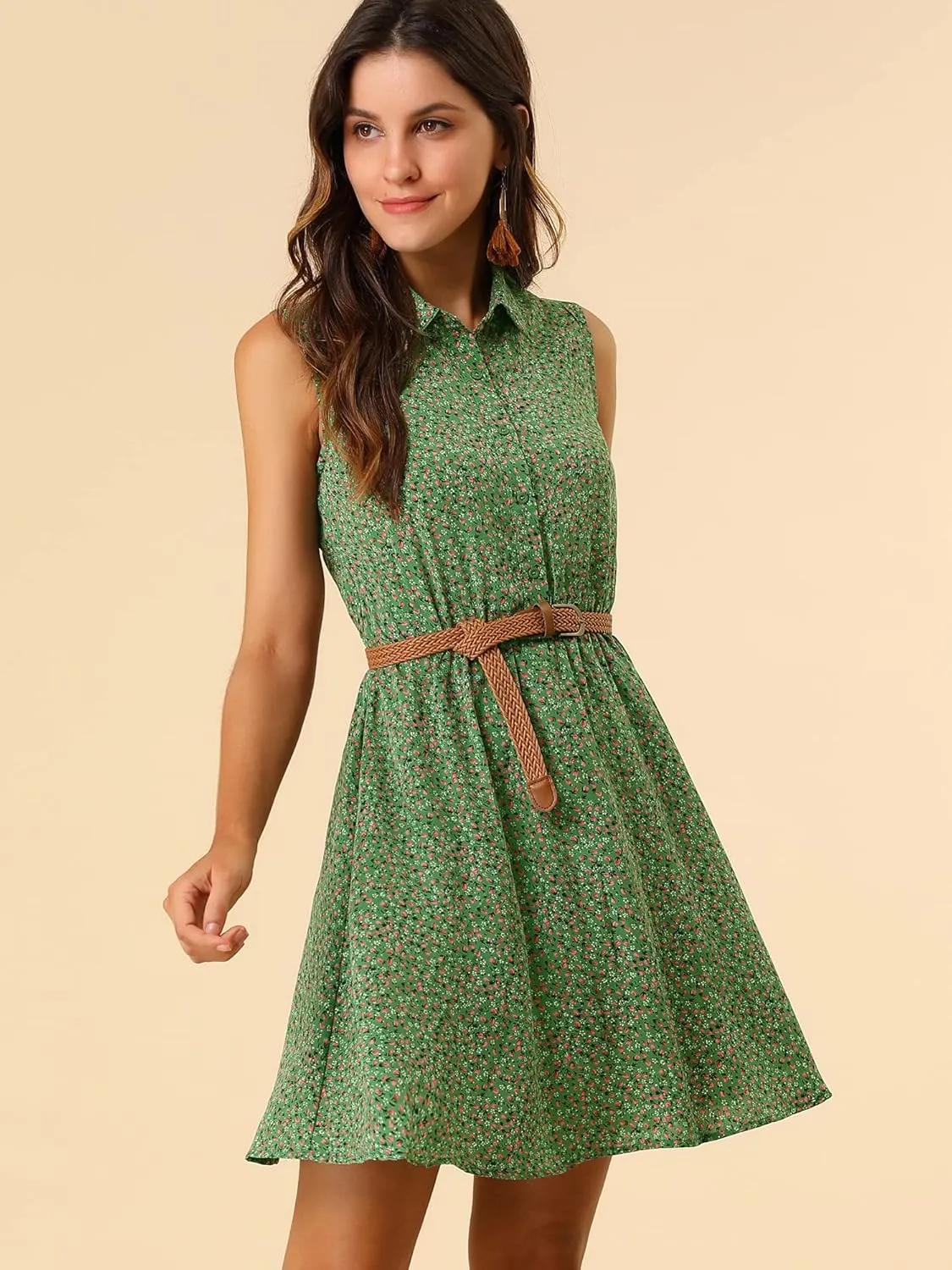 Allegra K womens Belt Dress