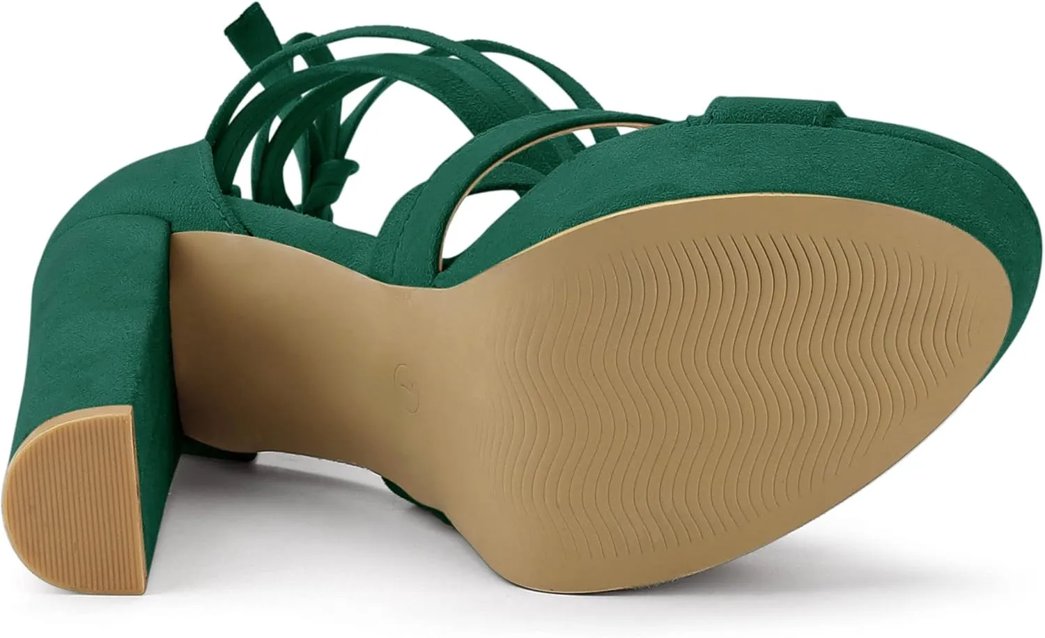 Allegra K Women's Lace Up Platform Chunky High Heels Sandals