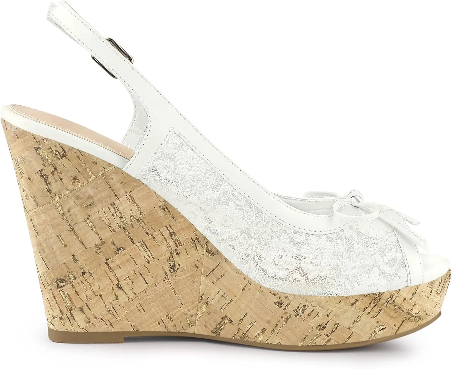 Allegra K Women's Lace Wedges Sandals