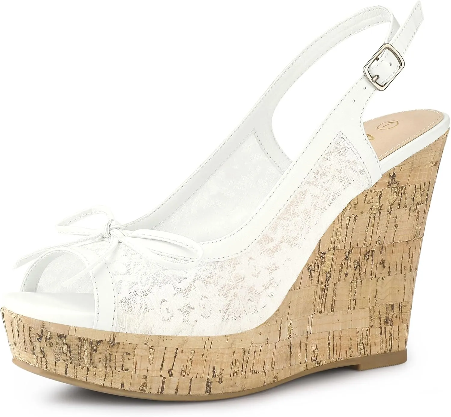 Allegra K Women's Lace Wedges Sandals