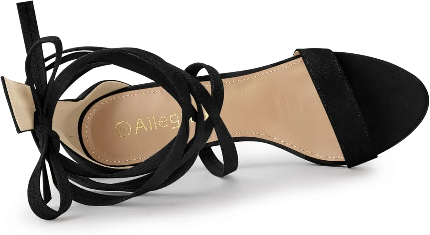 Allegra K Women's Open Toe Stiletto Heel Lace Up Heels Sandals
