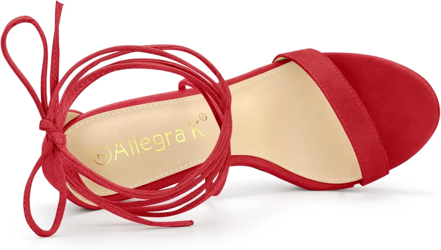 Allegra K Women's Platform Stiletto Heels Lace Up Sandals