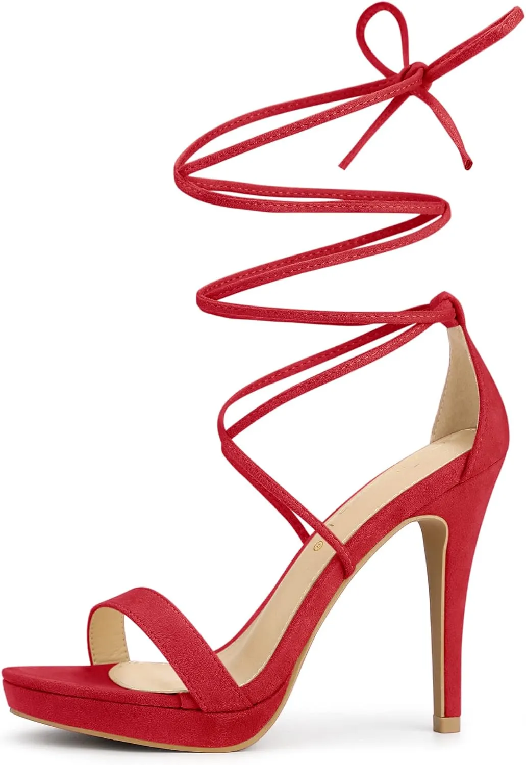 Allegra K Women's Platform Stiletto Heels Lace Up Sandals