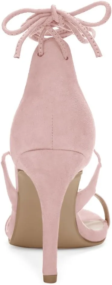 Allegra K Women's Stiletto Heel Lace-up Sandals