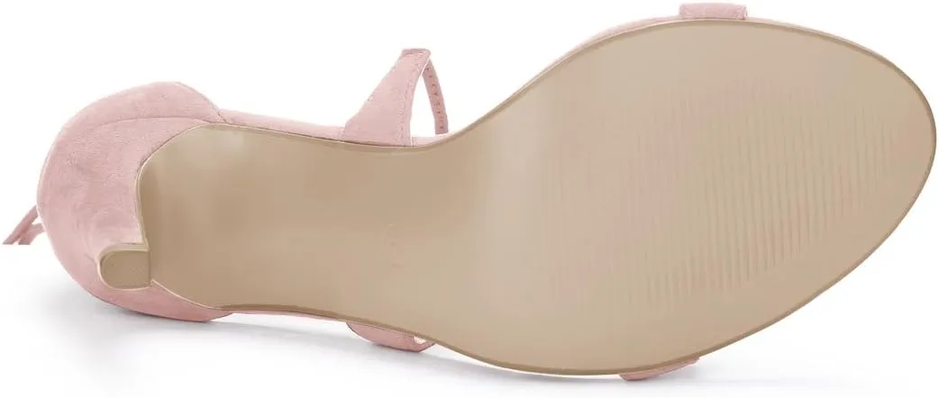 Allegra K Women's Stiletto Heel Lace-up Sandals