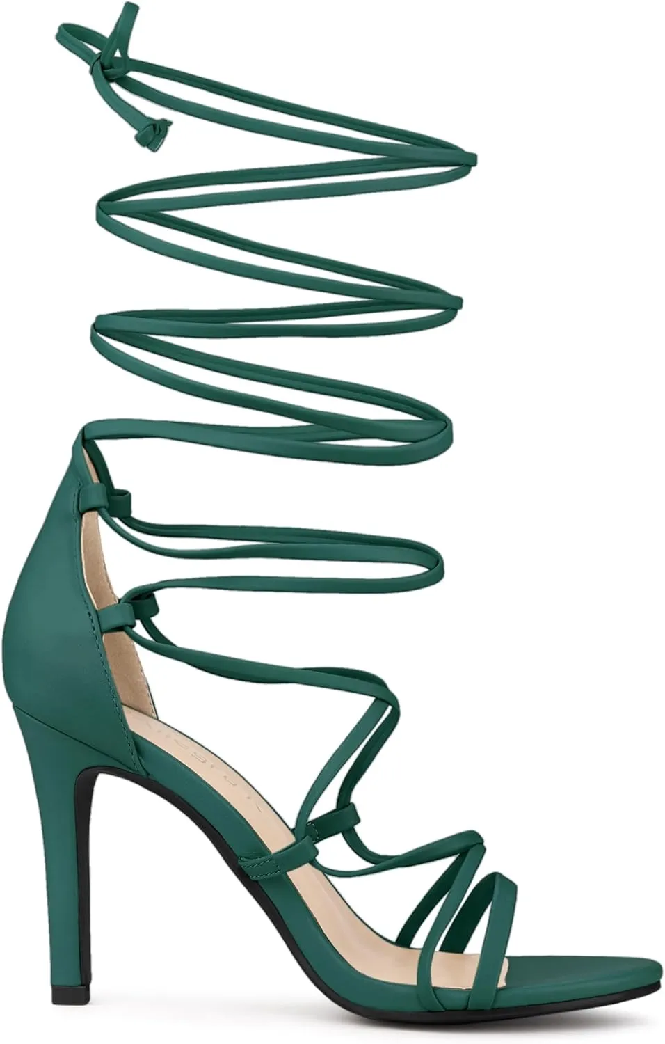 Allegra K Women's Strappy Straps Lace Up Stiletto Heel Sandals