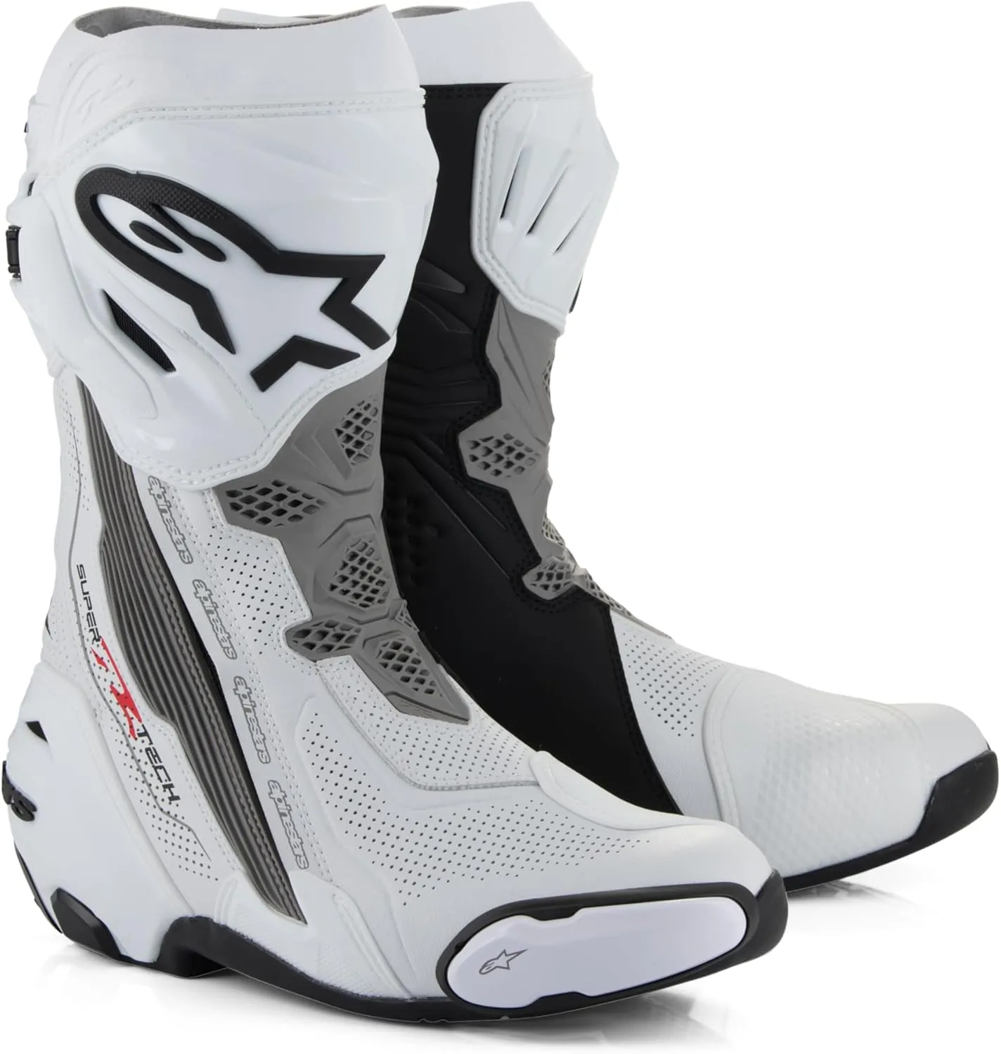 Alpinestars Supertech R Vented Motorcycle Boots, Pro-Level Protection & Comfort, CE Certified, Enhanced Ventilation