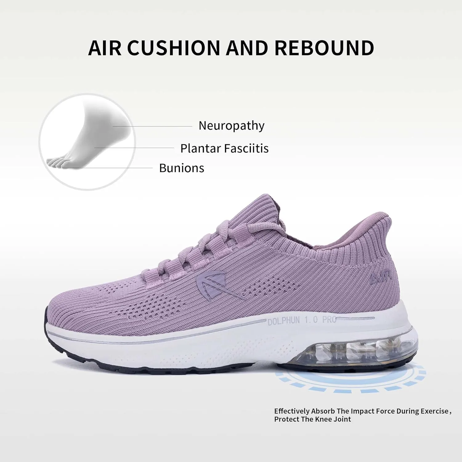 Autper Wide Toe Box Sneakers Women Slip-On Comfortable Air Walking Shoes with Arch Support Plantar Fasciitis Tennis Running Gym Athletic Shoes US6-11