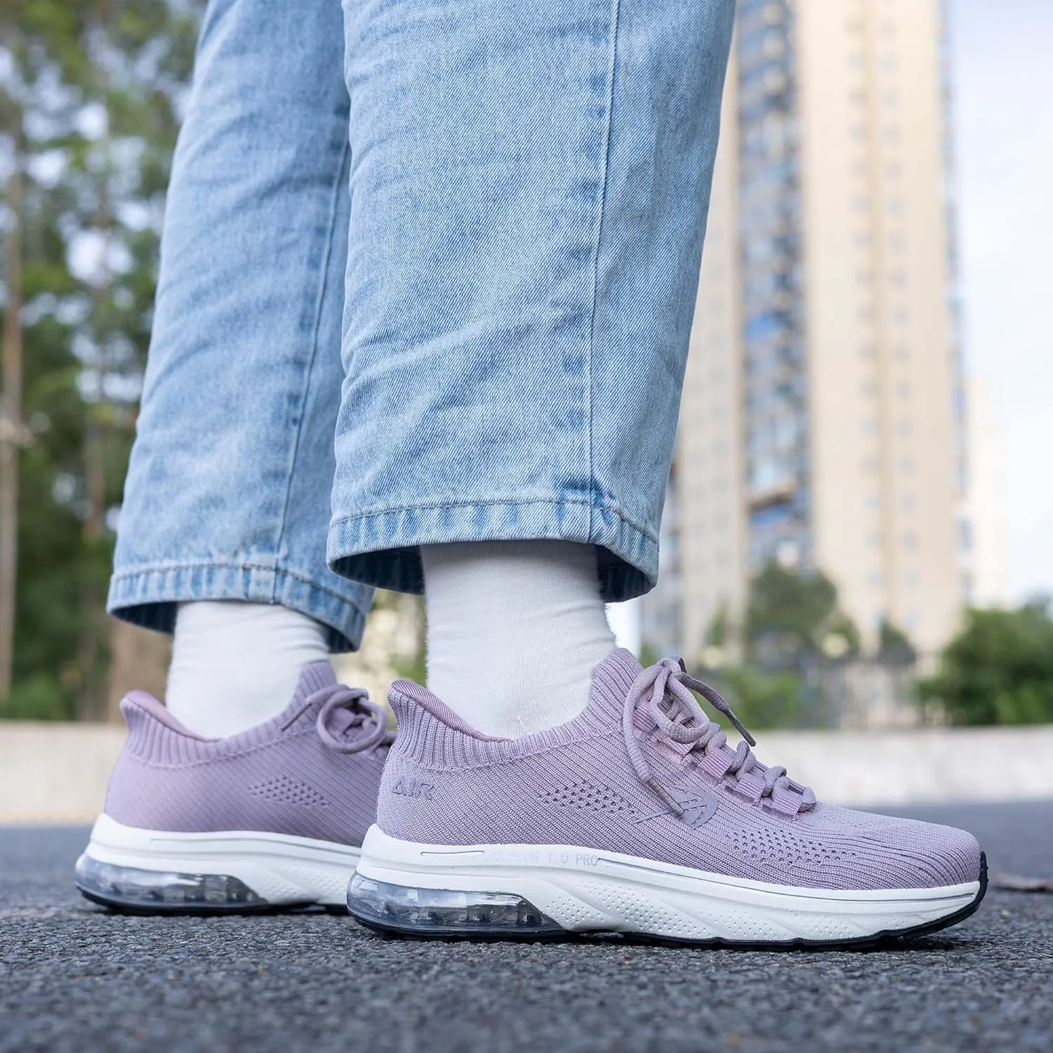 Autper Wide Toe Box Sneakers Women Slip-On Comfortable Air Walking Shoes with Arch Support Plantar Fasciitis Tennis Running Gym Athletic Shoes US6-11