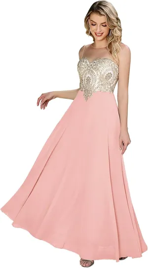 Babyonline Women's 2025 Summer Maxi Dress - Sleeveless Elegant Round Neck High Waist Flowy Wedding Guest Formal Long Dresses