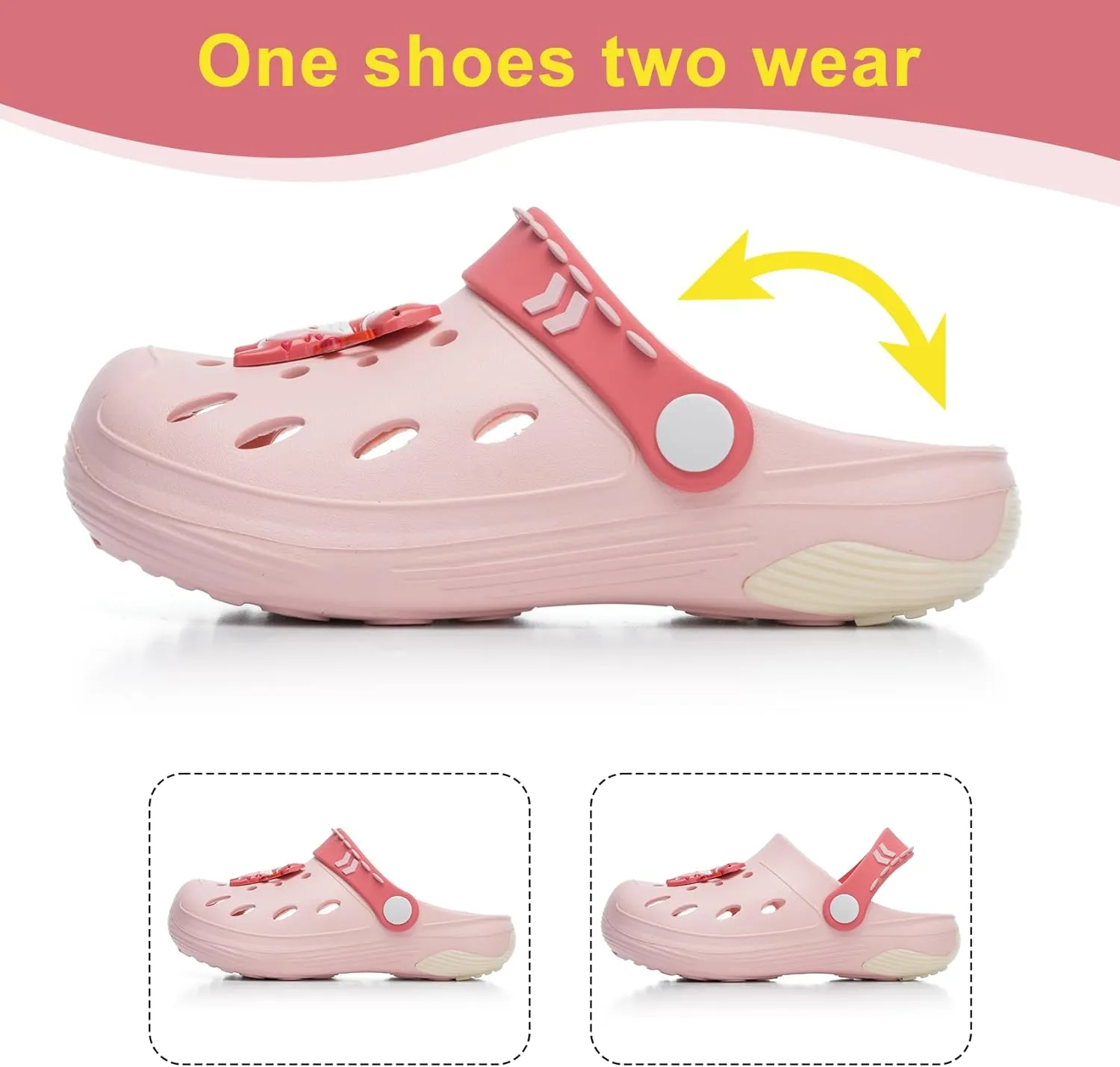 Beach Vacation Essentials Clogs for Toddler Kids Cute Cartoon Garden Water Shower Shoes Slides Slippers Pool Sandals Gifts for Boys Girls