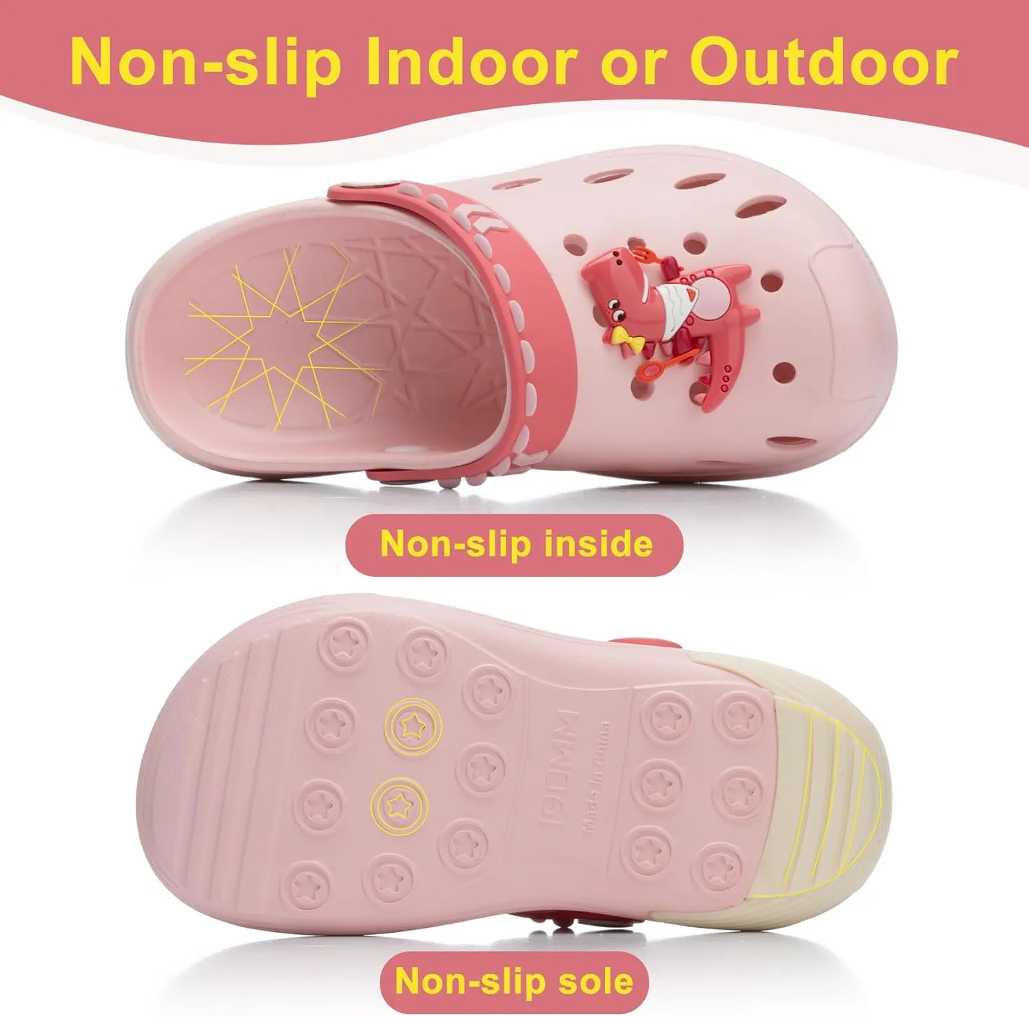 Beach Vacation Essentials Clogs for Toddler Kids Cute Cartoon Garden Water Shower Shoes Slides Slippers Pool Sandals Gifts for Boys Girls