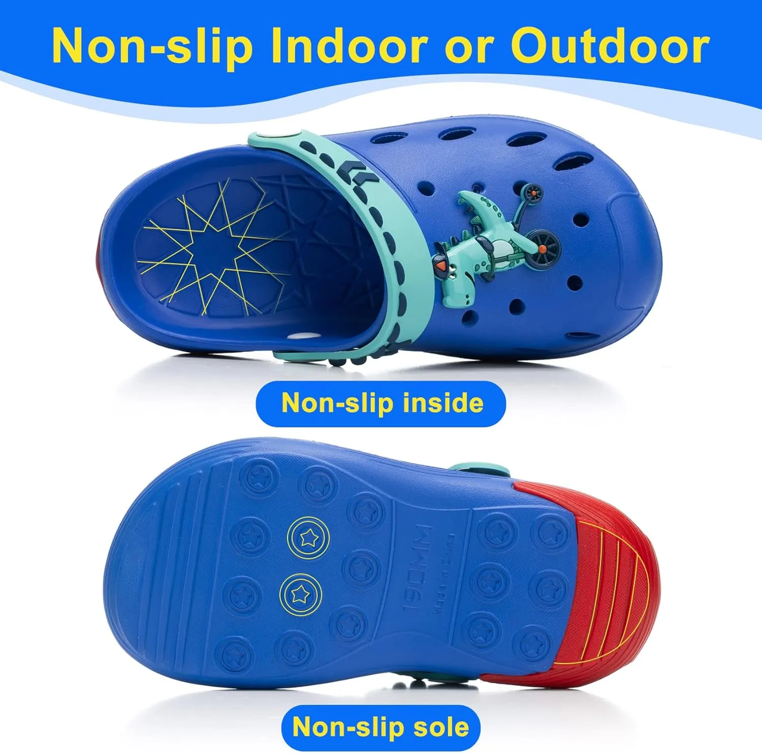 Beach Vacation Essentials Clogs for Toddler Kids Cute Cartoon Garden Water Shower Shoes Slides Slippers Pool Sandals Gifts for Boys Girls