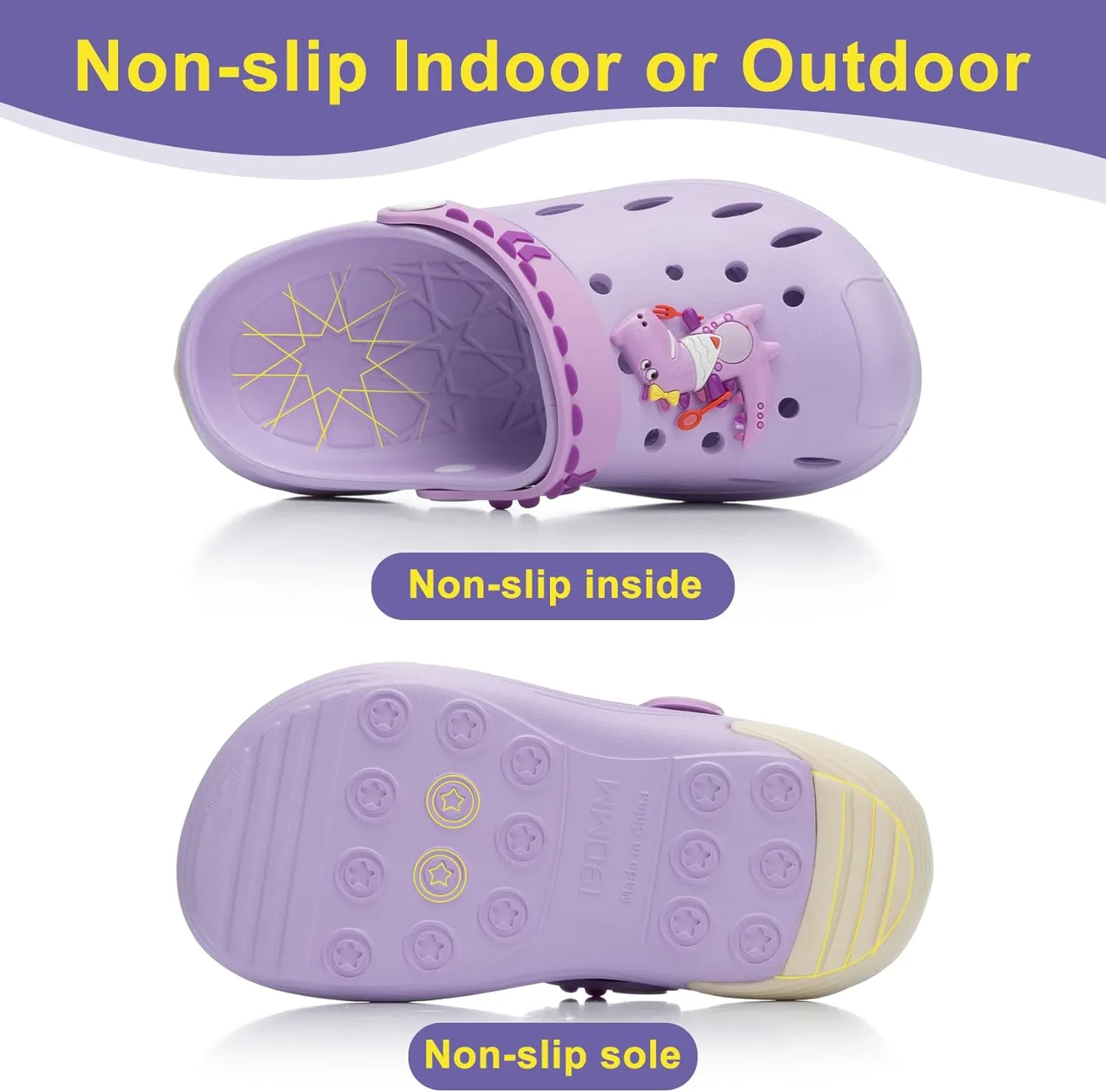 Beach Vacation Essentials Clogs for Toddler Kids Cute Cartoon Garden Water Shower Shoes Slides Slippers Pool Sandals Gifts for Boys Girls