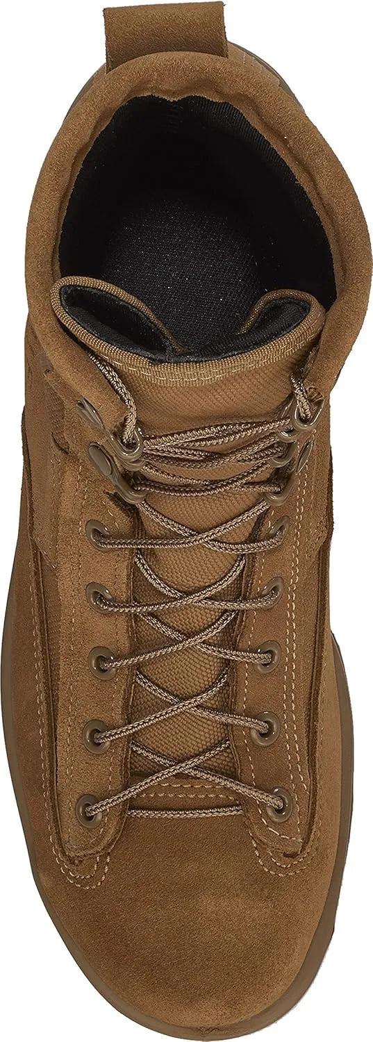 Belleville 330COY ST 8 Inch Hot Weather Steel Toe Flight Combat Boots for Men - AR 670-1/AFI 36-2903 Coyote Brown USMC Navy Air Force with FOD Traction Outsole; Berry Compliant