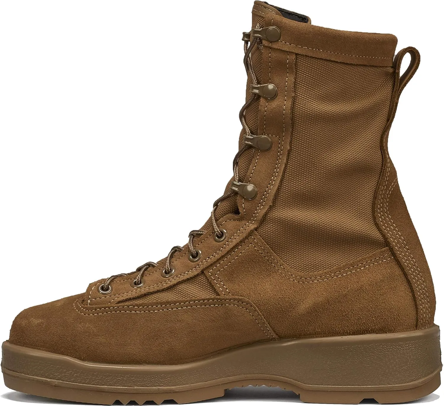 Belleville 330COY ST 8 Inch Hot Weather Steel Toe Flight Combat Boots for Men - AR 670-1/AFI 36-2903 Coyote Brown USMC Navy Air Force with FOD Traction Outsole; Berry Compliant