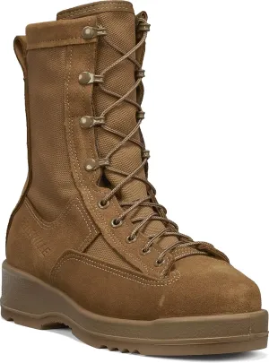 Belleville 330COY ST 8 Inch Hot Weather Steel Toe Flight Combat Boots for Men - AR 670-1/AFI 36-2903 Coyote Brown USMC Navy Air Force with FOD Traction Outsole; Berry Compliant