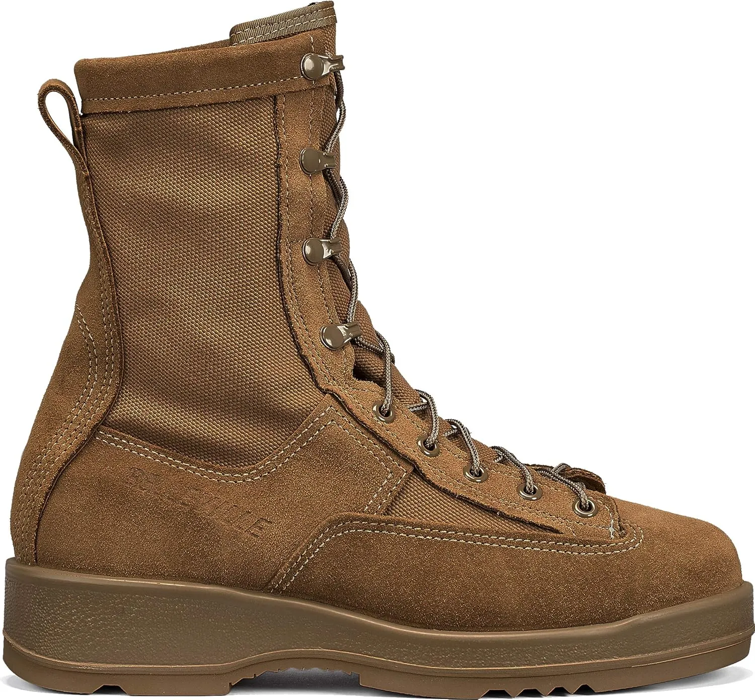 Belleville 330COY ST 8 Inch Hot Weather Steel Toe Flight Combat Boots for Men - AR 670-1/AFI 36-2903 Coyote Brown USMC Navy Air Force with FOD Traction Outsole; Berry Compliant