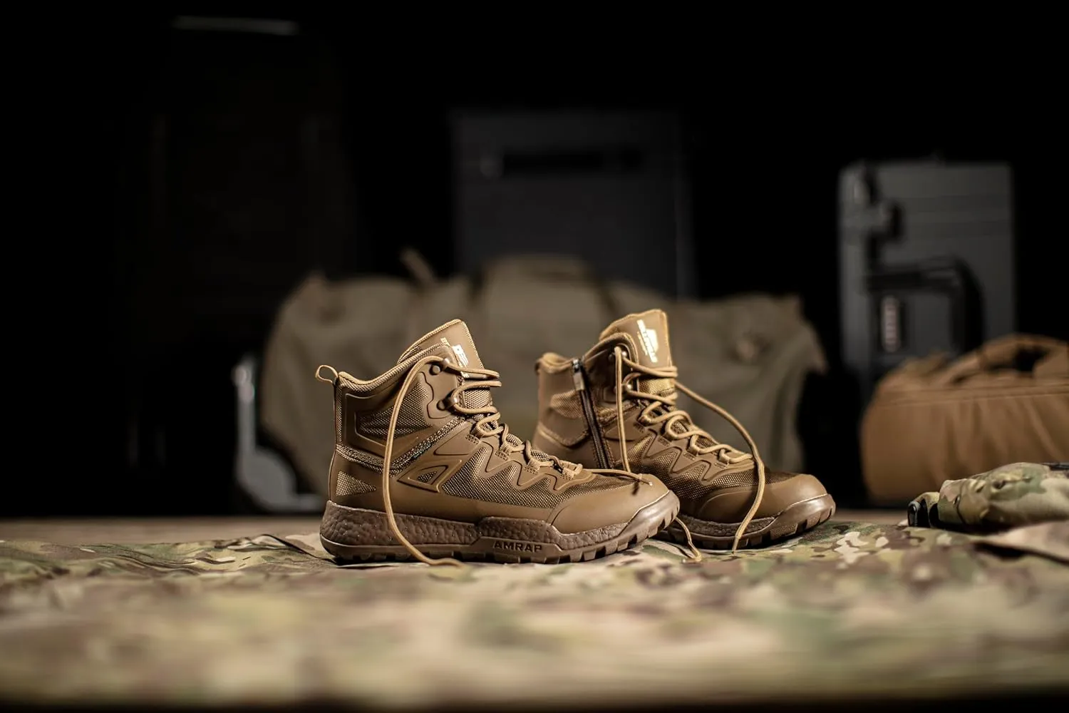 Belleville AMRAP Vapor Waterproof Mid-Cut Tactical Boots for Men - Designed for Police, EMS, and Security with Traction Outsole