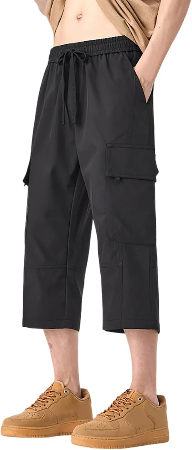Big and Tall Sweatpants for Men Jogger Baggy Hiking Hiking Joggers Elastic Waist Skinny Travel Summer Cloth Leather