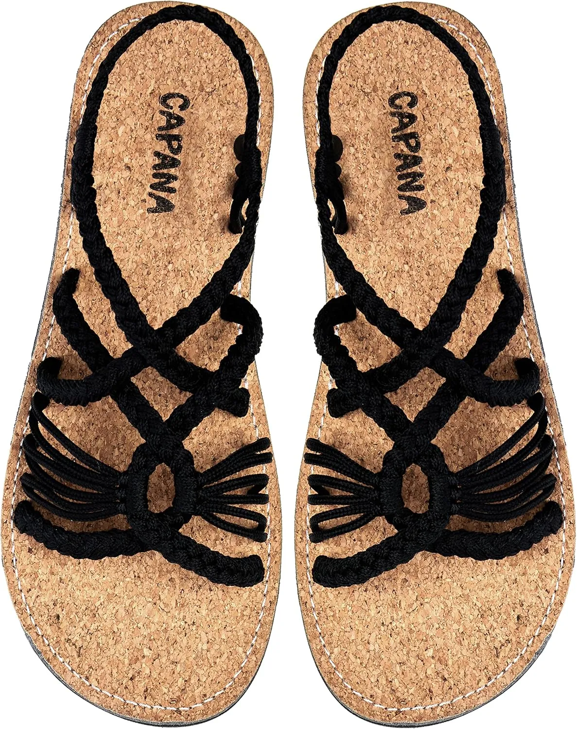 Capana Woven Women's Flat Sandals - Strappy Braided, Beach Sandals for Women Dressy Summer, Rope Bohemian Sandals, Spring Casual Womens Shoes, Comfy Boho Flats for Teen Girls – Relax (2nd Version)