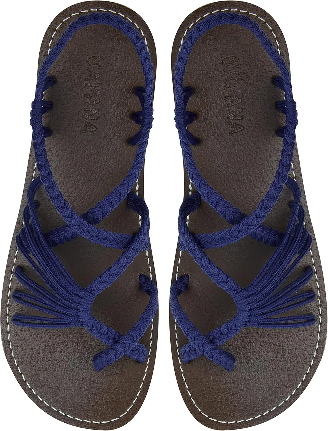 Capana Woven Women's Flat Sandals - Strappy Braided Sandals, Beach Sandals for Women Dressy Summer, Rope Bohemian Sandals, Spring Casual Womens Shoes, Comfy Boho Flats for Teen Girls – Banyan