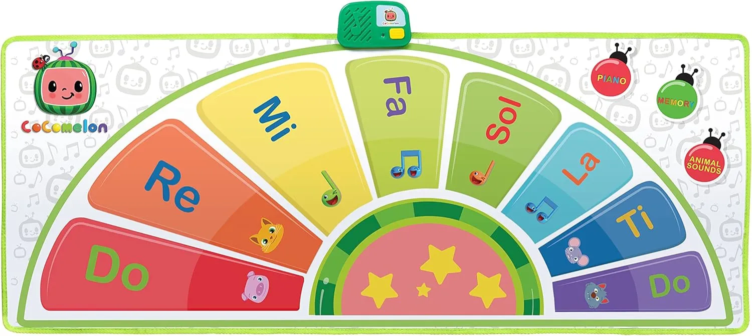 CoComelon Musical Piano Mat, 48” - Plays Clips of Songs from The Popular Children’s Show - Toys for Kids, Toddlers, and Preschoolers