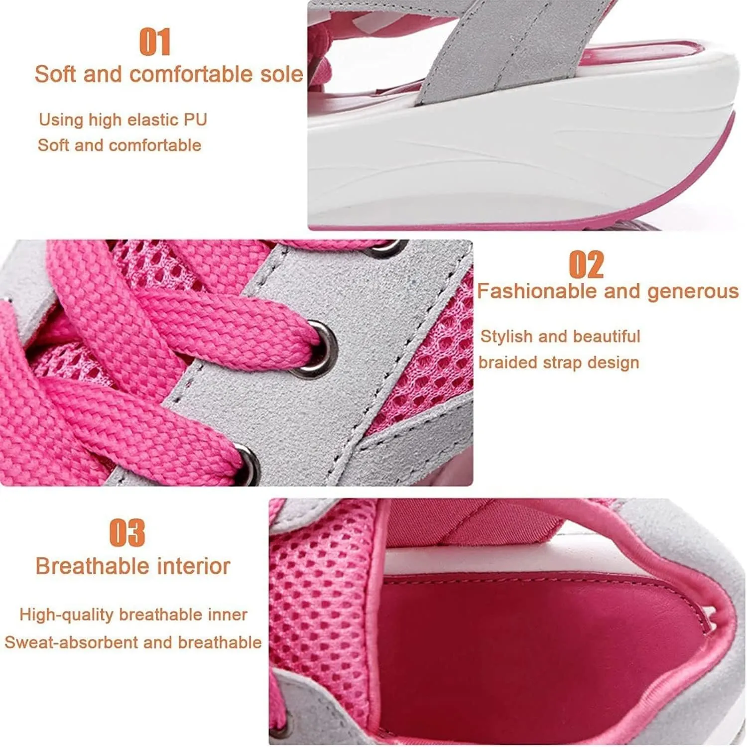 Contrast Paneled Cutout Lace-up Muffin Sandals,2023 Newest Women Causal Summer Toe Platform Sandals Shoes,The Summer Sports Beauty North Shoes