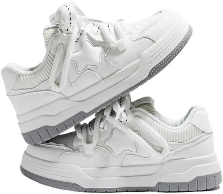 Cute Dopamine Star Shoes - Y2K Kawaii Chunky Sneakers for Women & Girls, Comfy Orthopedic Soft Cushion Casual Streetwear for Back to School, Beach Travel, Birthday Gifts, Retro Minimalist All-Match