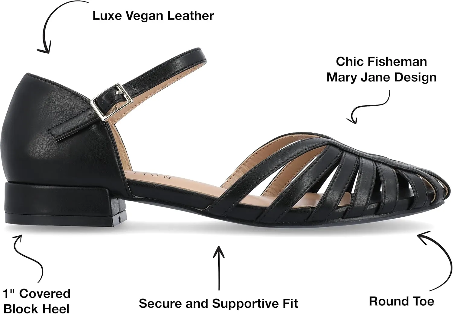 Faux Leather Fisherman Sandals by Journee Collection
