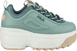 Fila Women's Disruptor Ii Wedge Sneaker, 301 Iceberg Green/Stormy Weather/Gardenia, 7.5