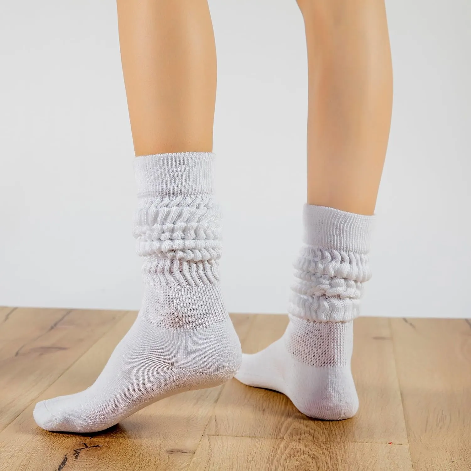 Flydo Womens Slouch Sock Scrunch Socks Soft Long Boot Socks for Women Stacked High Sock 2-3 PACK