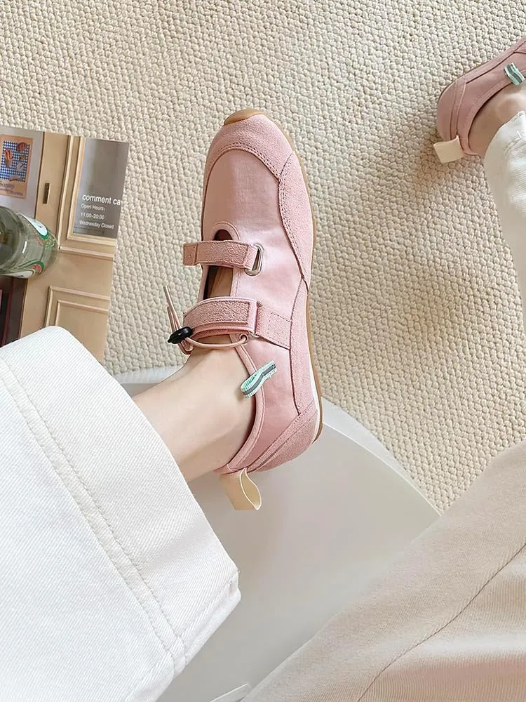 Geerta Sneakerina Ballet Sneaker Shoes for Women Girls Flats Cute Casual Lightweight Running Soft - Y2K Retro Non Slip Tennis & Racquet Sport Preppy Elegant Athleisure Kawaii Comfortable Walking