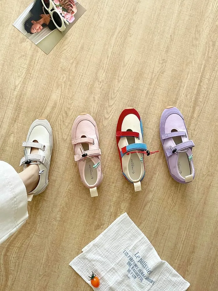 Geerta Sneakerina Ballet Sneaker Shoes for Women Girls Flats Cute Casual Lightweight Running Soft - Y2K Retro Non Slip Tennis & Racquet Sport Preppy Elegant Athleisure Kawaii Comfortable Walking