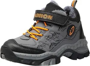 Girls Boys Snow Boots Lace Up Faux Fur Lined Sneakers Winter Warm Outdoor Shoes for Unisex Kids(/Little Kid/Big Kid)