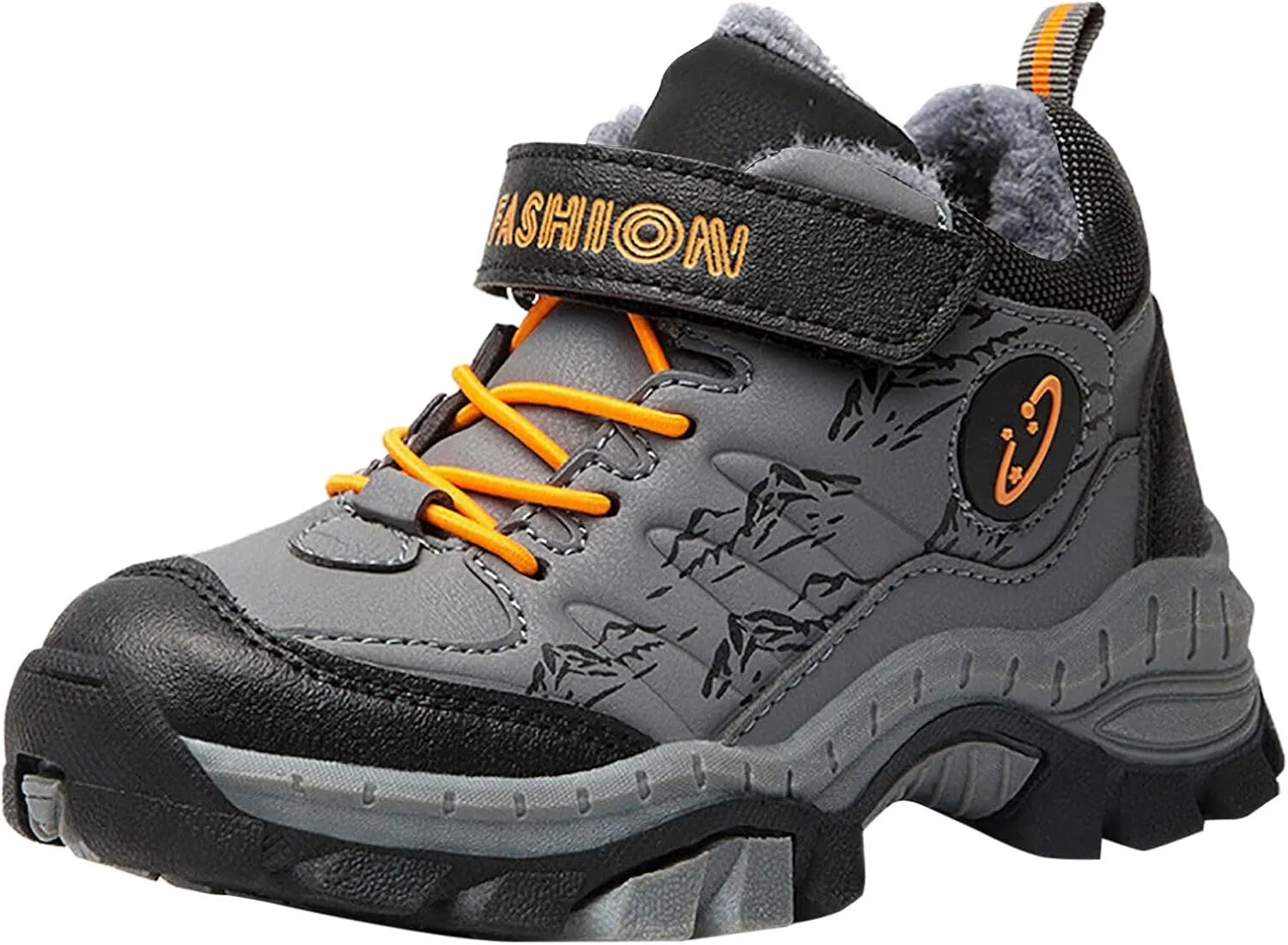 Girls Boys Snow Boots Lace Up Faux Fur Lined Sneakers Winter Warm Outdoor Shoes for Unisex Kids(/Little Kid/Big Kid)