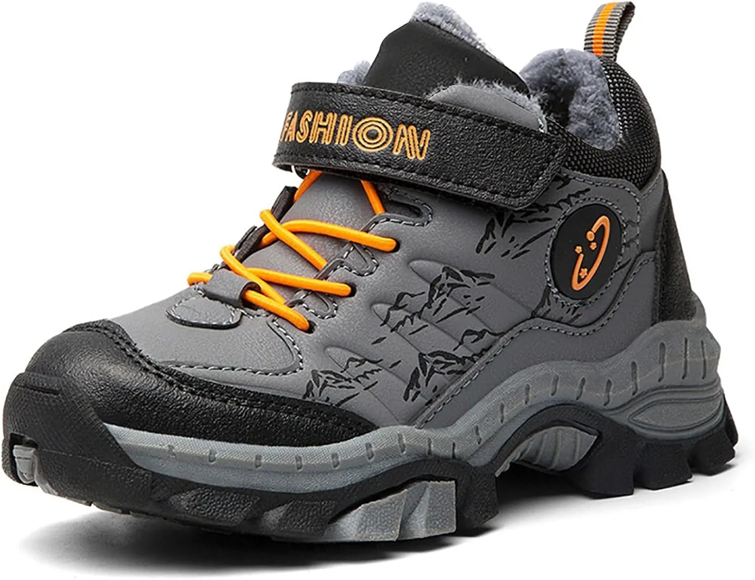 Girls Boys Snow Boots Lace Up Faux Fur Lined Sneakers Winter Warm Outdoor Shoes for Unisex Kids(/Little Kid/Big Kid)