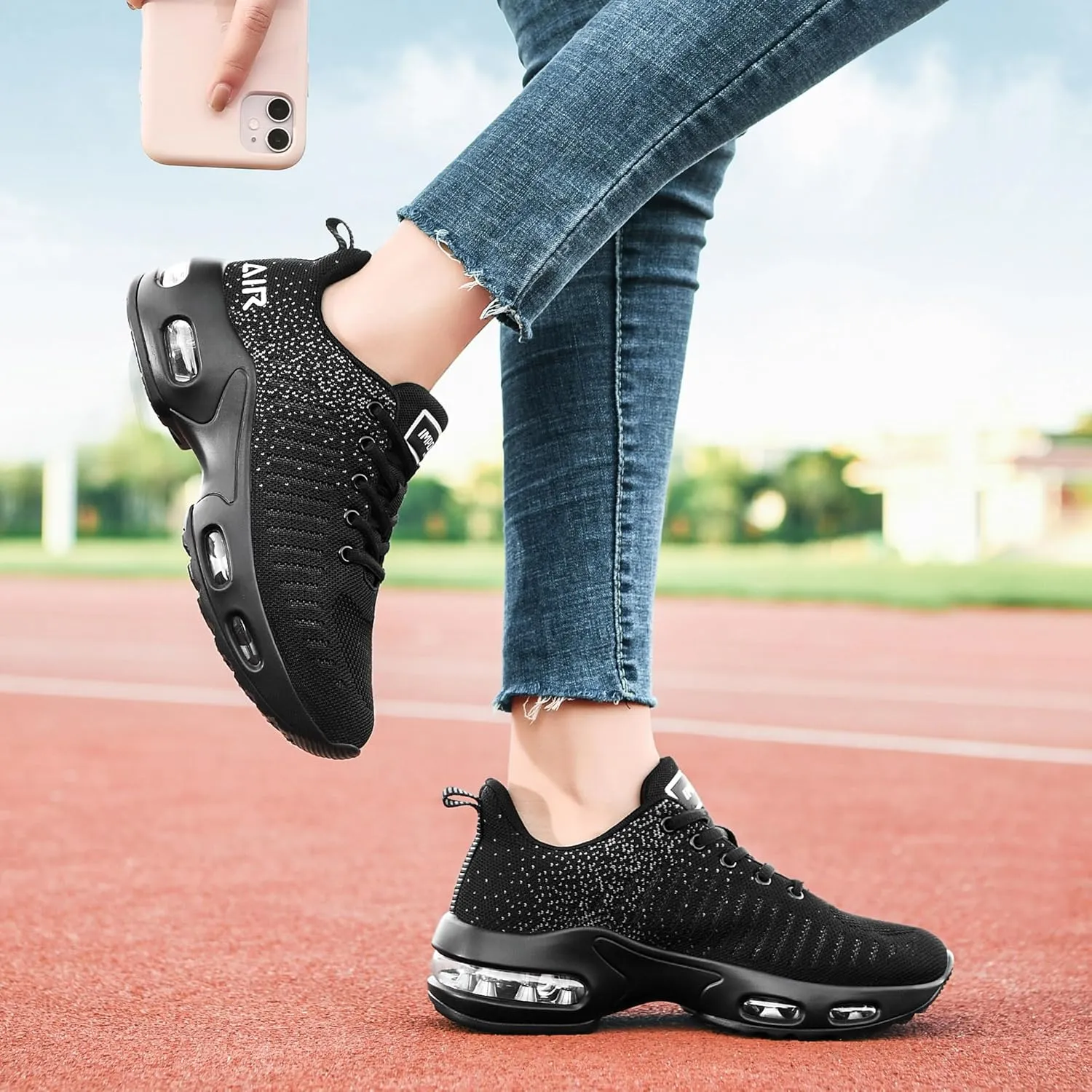 GOOBON Wide Toe Box Running Shoes Women Air Walking Sneakers Wide Width Tennis Athletic Shoes