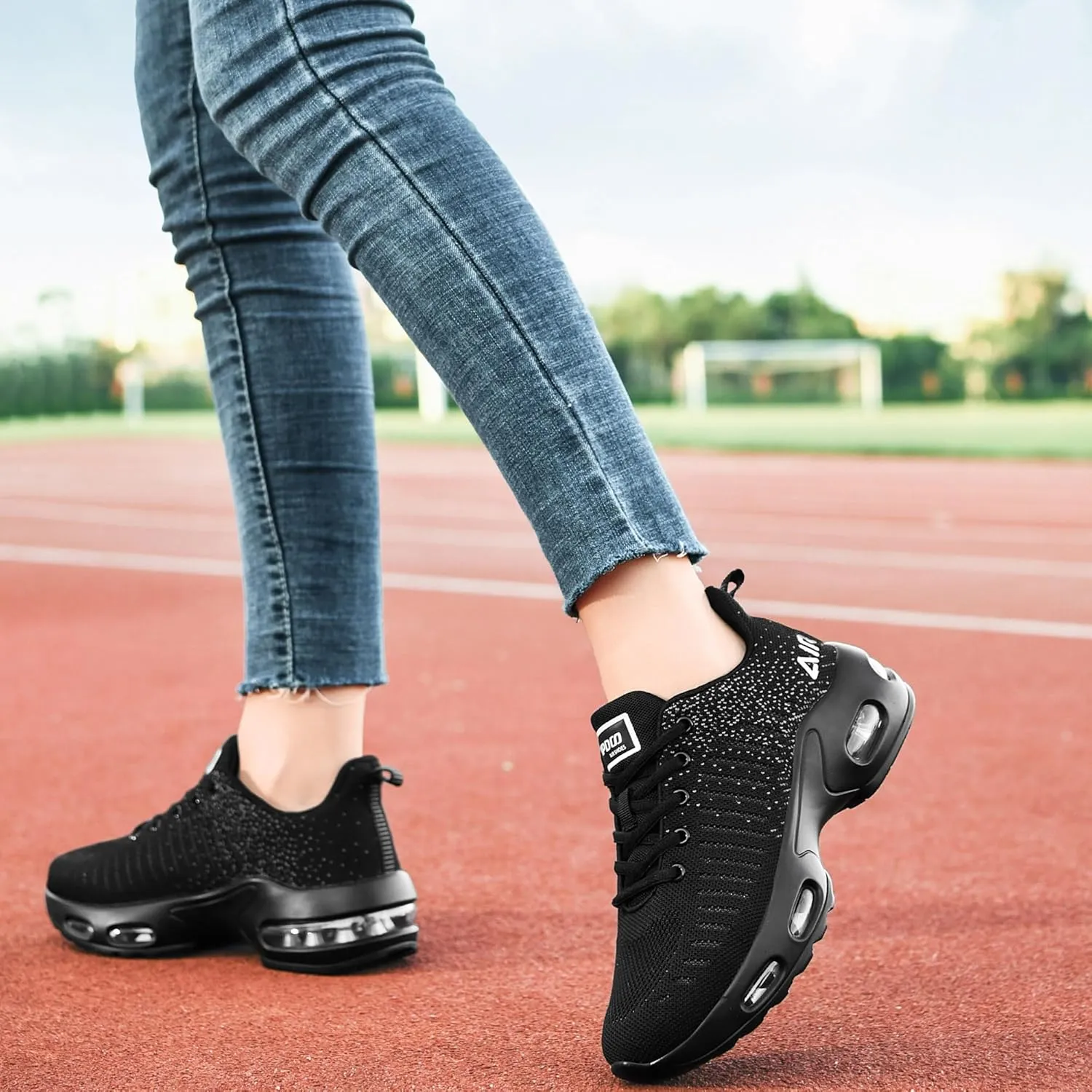 GOOBON Wide Toe Box Running Shoes Women Air Walking Sneakers Wide Width Tennis Athletic Shoes