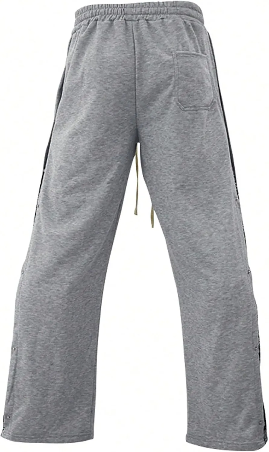 GORGLITTER Men's Y2K Sweatpants Graphic Flare Sweatpants Color Block Drawstring Waist Drippy Pants Streetwear
