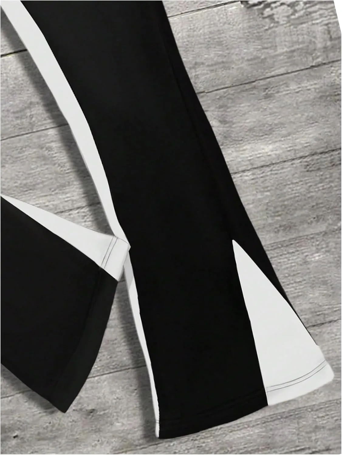 GORGLITTER Men's Y2K Sweatpants Graphic Flare Sweatpants Color Block Drawstring Waist Drippy Pants Streetwear