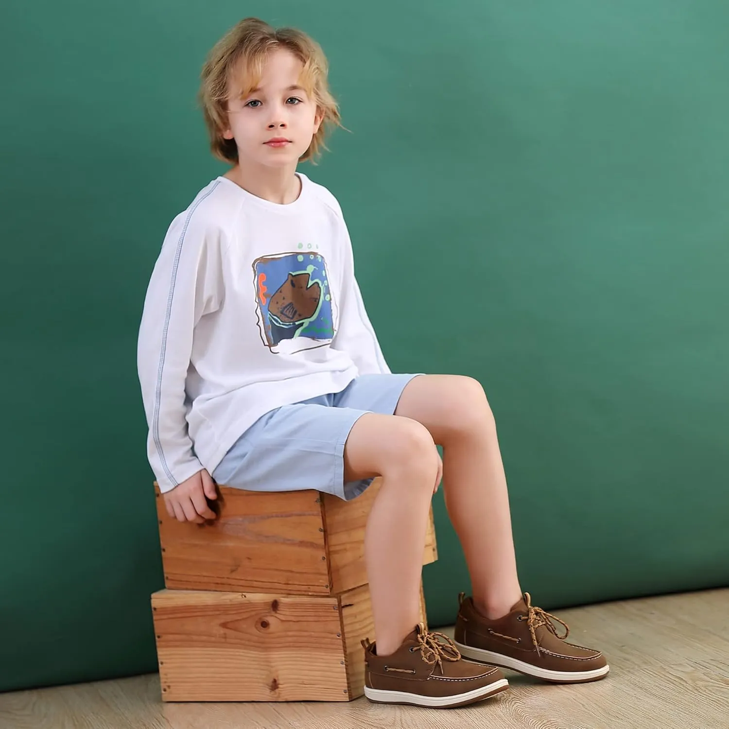 Hawkwell Kids Boys Loafer Casual School Flat Boat Shoes(Toddler/Little Kid)