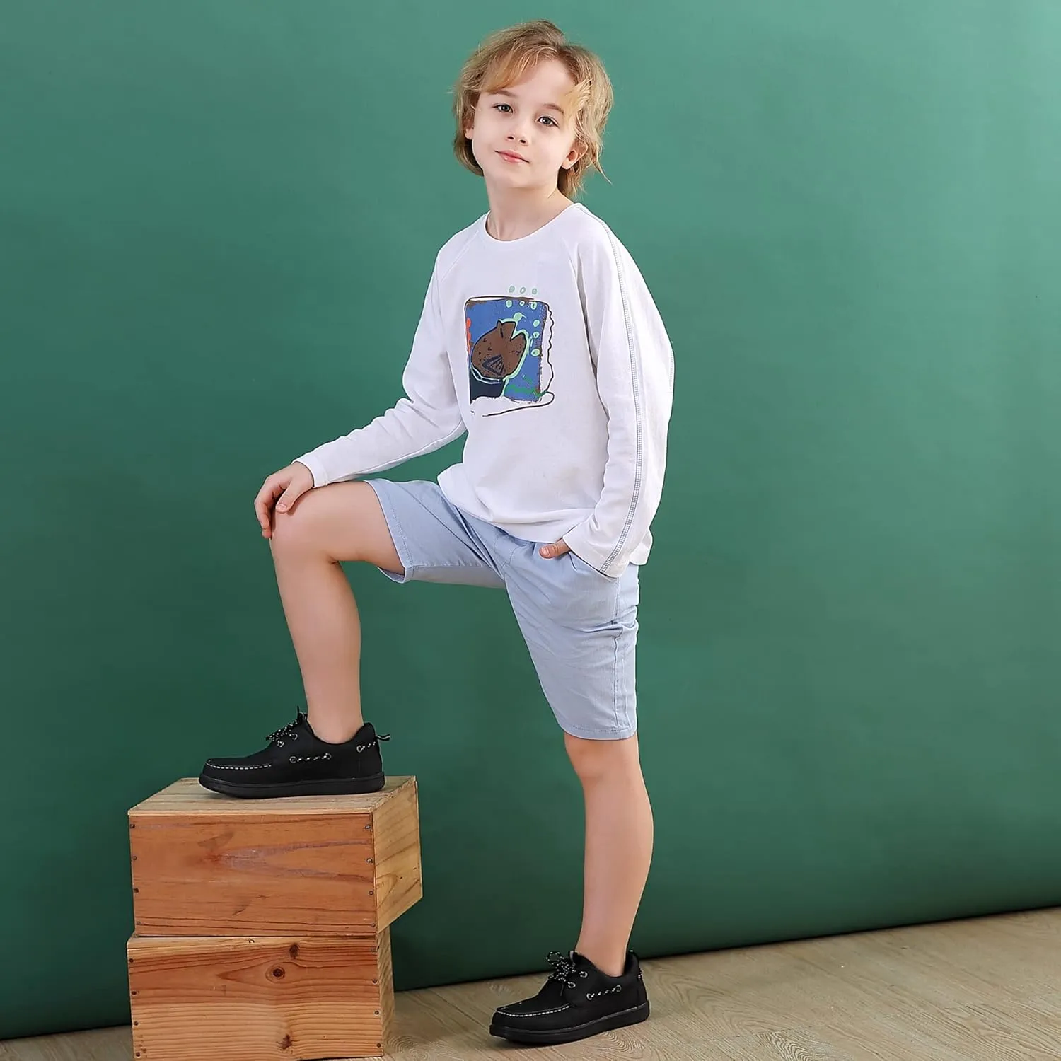 Hawkwell Kids Boys Loafer Casual School Flat Boat Shoes(Toddler/Little Kid)