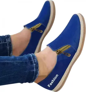 Hbeylia Espadrille Platform Walking Shoes For Women Ladies Fashion Casual Leather Closed Round Toe Slip On Loafers Ballet Flats Sneakers For Beach Travel