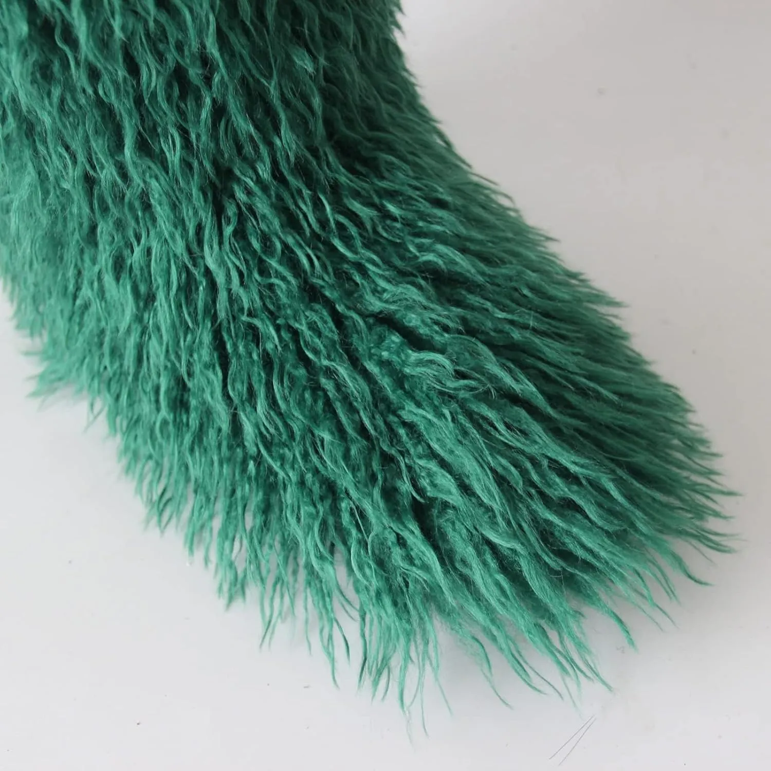 HINDOLA Womens Faux Fur Boots Plush Warm Snow Boots Fuzzy Fluffy Furry Round Toe Suede Boots Comfortable Winter Ankle Booties Anti Slip Outdoor Indoor Flat Shoes, 9, Green