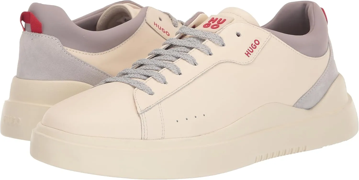 HUGO Men's Cupsole Leather Lace Up Sneaker