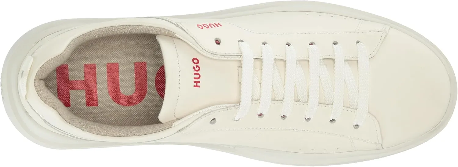 HUGO Men's Cupsole Leather Lace Up Sneaker
