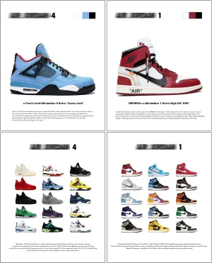 Hypebeast Sneaker Posters Unframed Michael Jordan Room Decor Shoes for Teen Boys Guys Men Room 4pcs 8x12 inch
