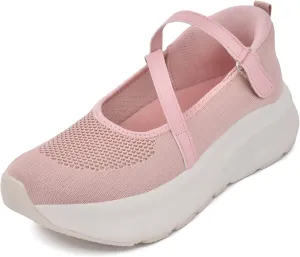 JACKSHIBO Slip in Women Hands Free Shoes Wide Toe Box Slip On Walking Athletic Tennis Sneakers Arch Support Plantar Fasciitis Orthopedic Width Shoes Cushion Thick Zero Drop Sole with Metatarsal Pad